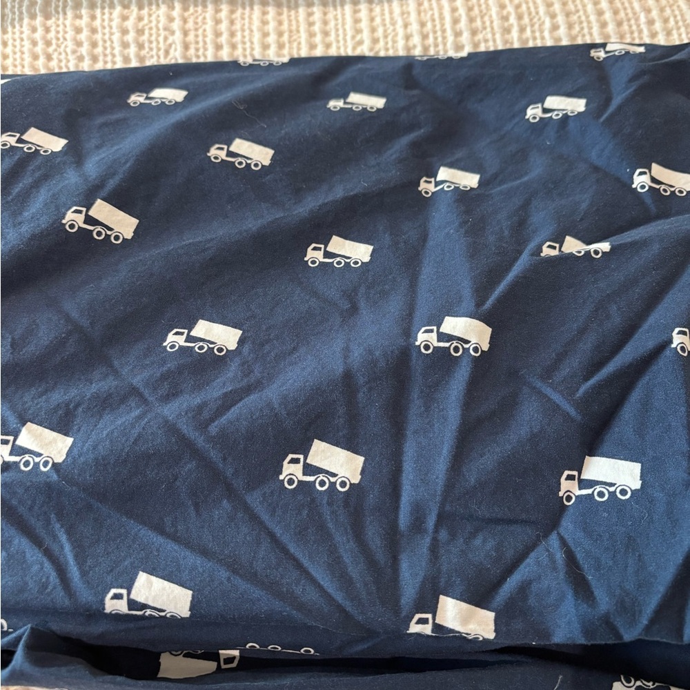 Pottery Barn Kids Dark Blue Fabric with White Accents